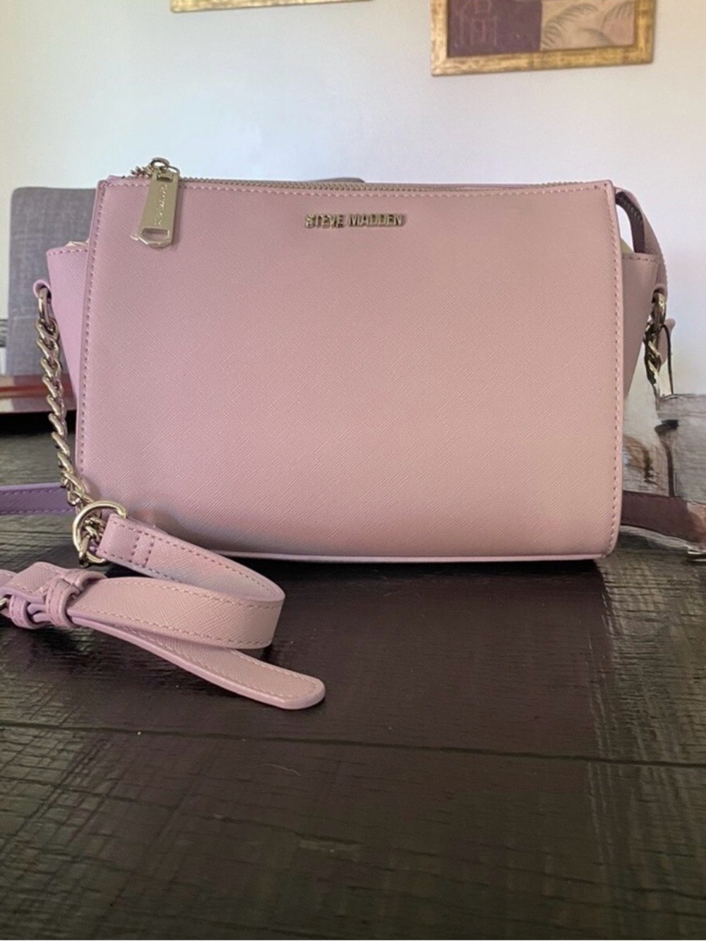Steve Madden soft purple Crossbody with Chain-Detail Strap